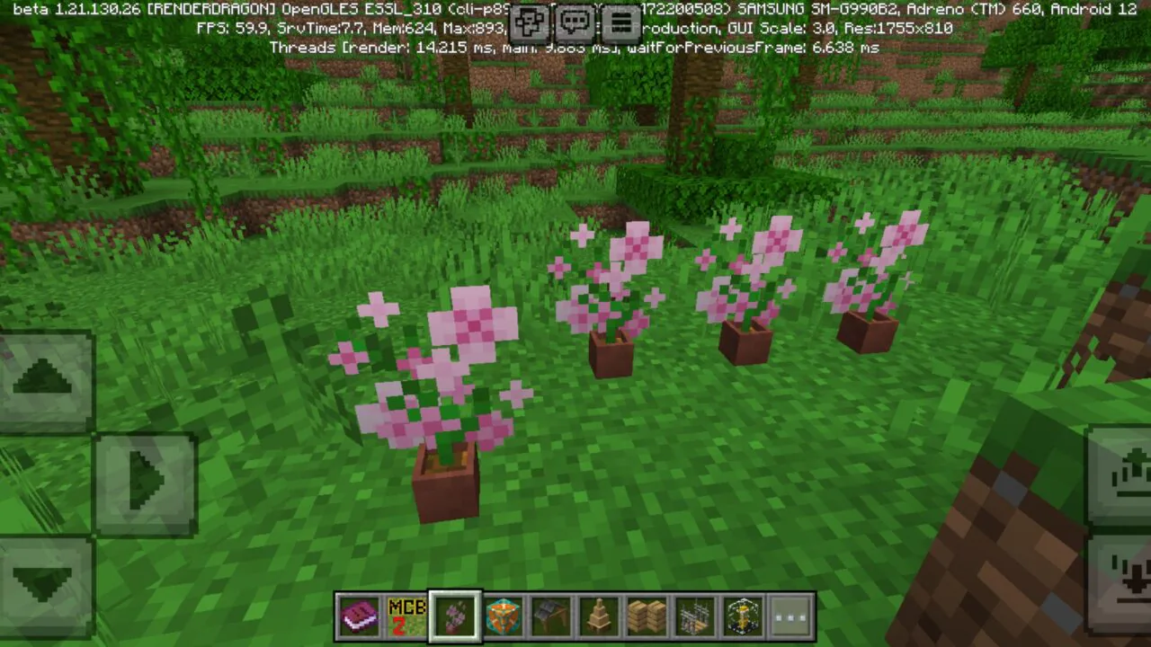 Flowers from Custom Blocks for Minecraft PE
