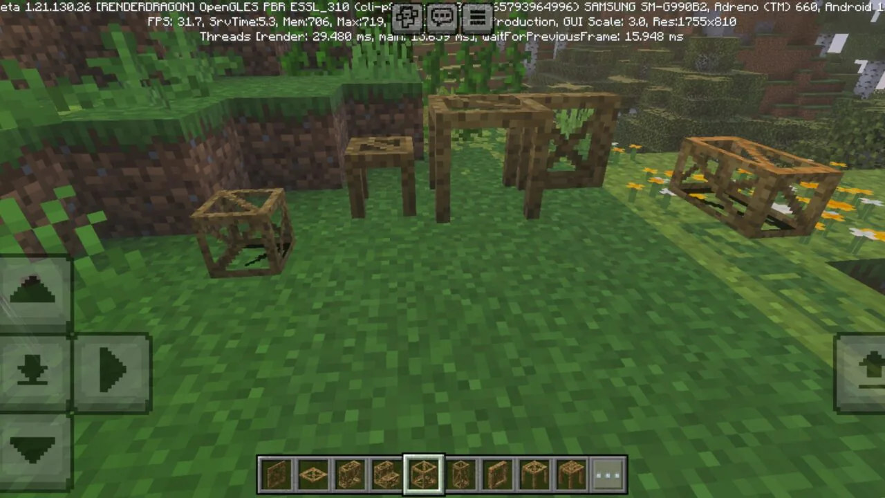 Framed Blocks Mod for Minecraft PE