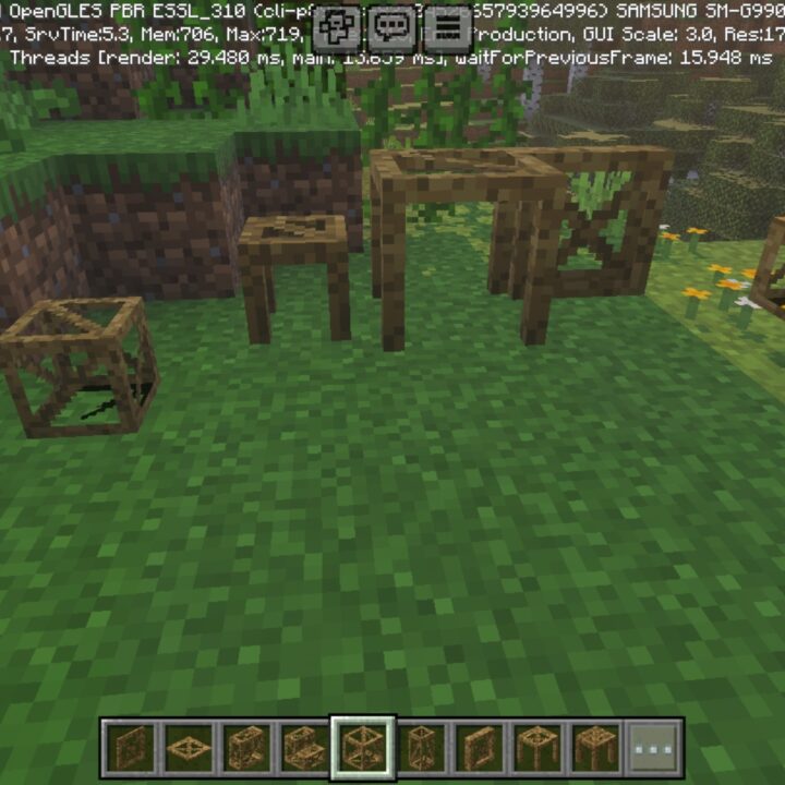 Framed Blocks Mod for Minecraft PE