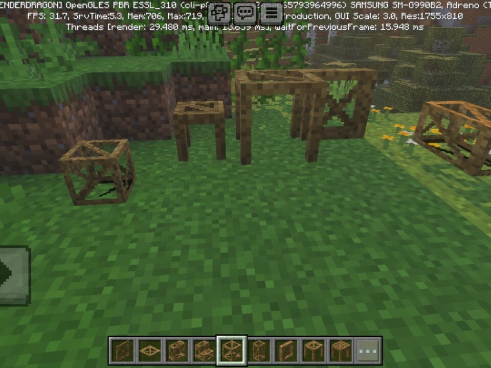 Framed Blocks Mod for Minecraft PE