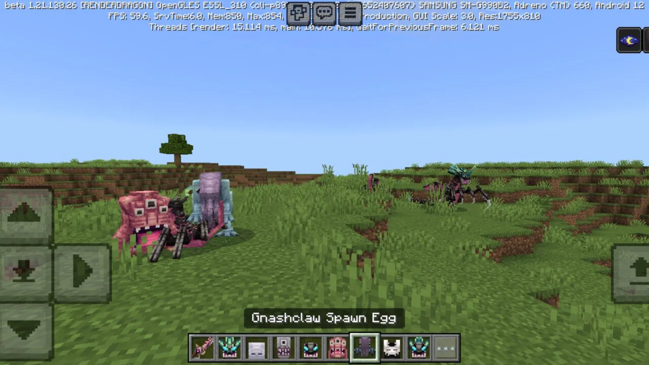 Gnashclaw from Rise of Horror Mod for Mineraft PE