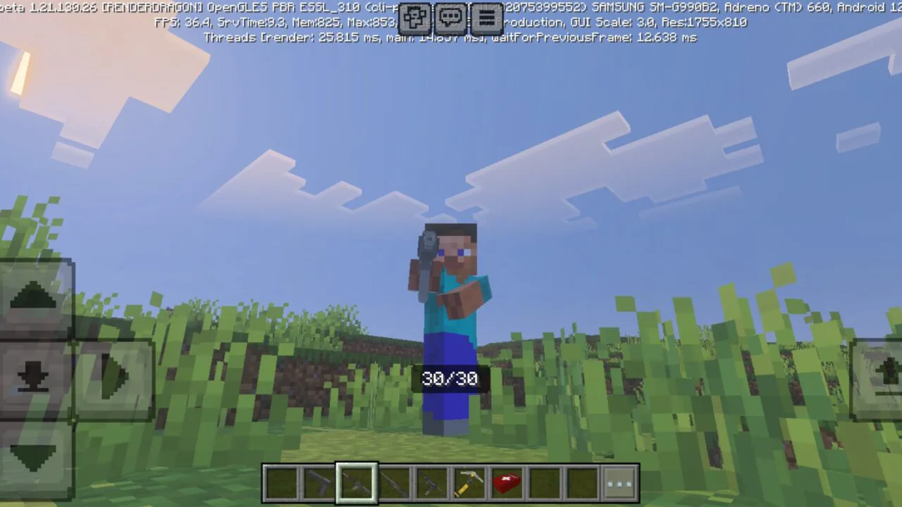 Gun from Crossbattle Mod for Minecraft PE