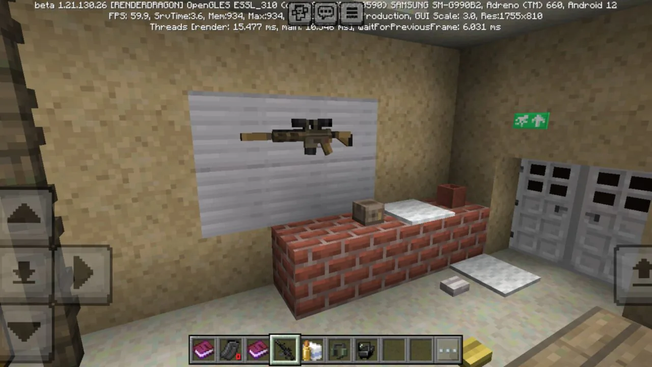 Gun from Extraction Shooter Map for Minecraft PE