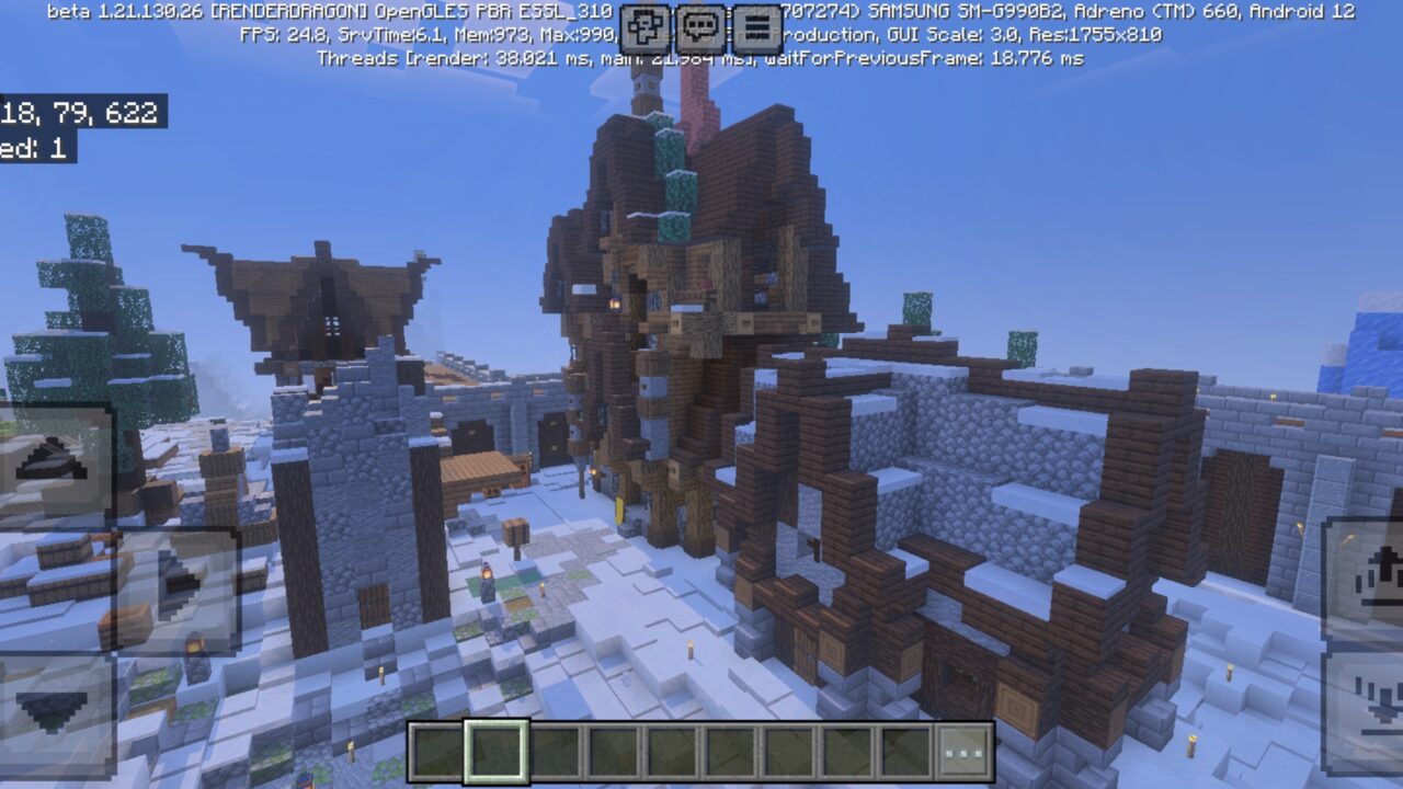 Houses from Ice Age Survival Map for Minecraft PE