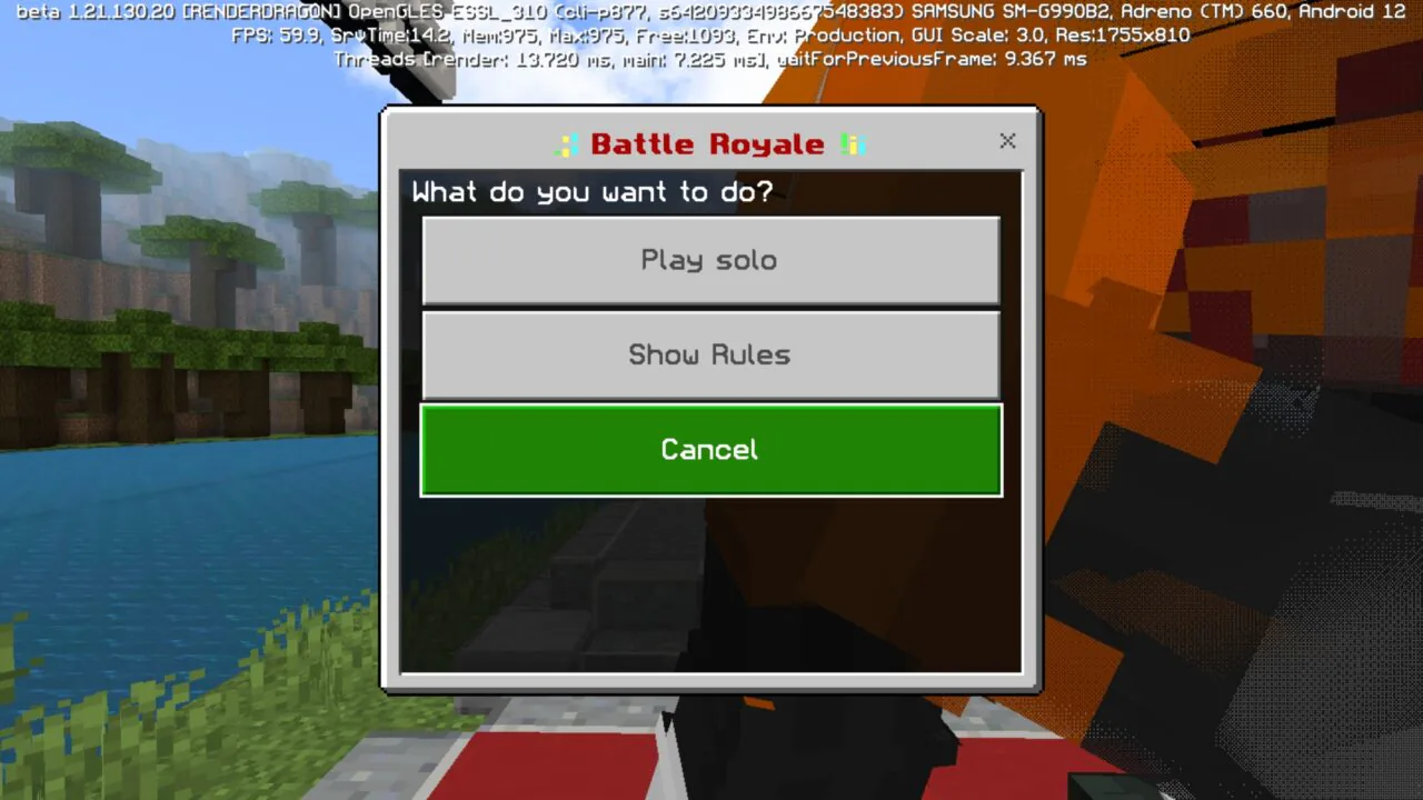 Info from Battle Royale Map for Minecraft PE