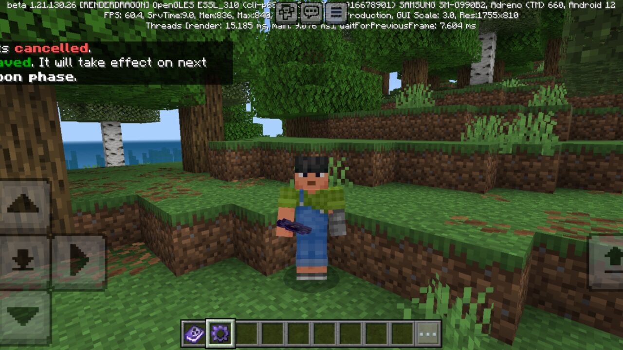 Info from Lunar Moon Mod for Minecraft PE