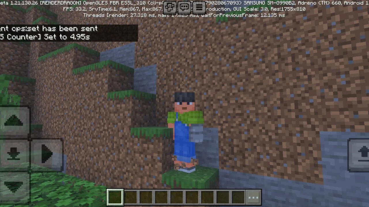 Info from Super CPS Counter Mod for Minecraft PE