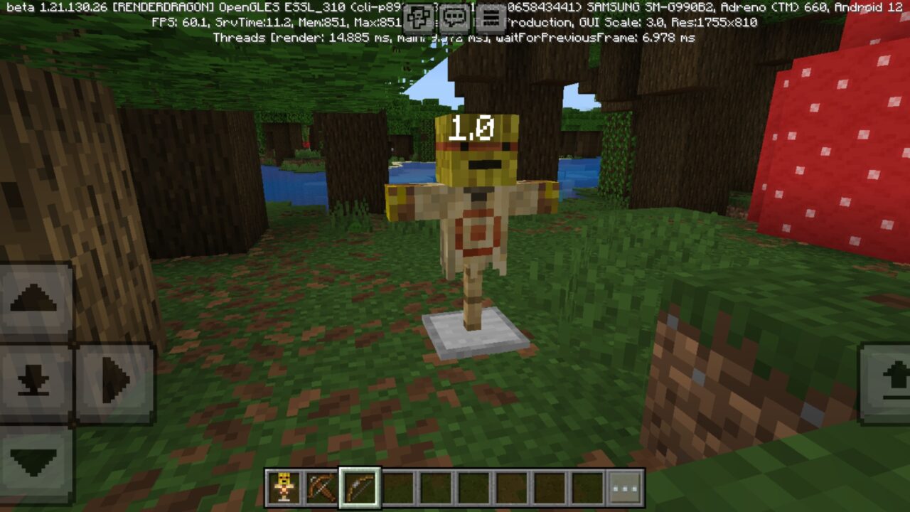 Info from Target Dummy Mod for Minecraft PE