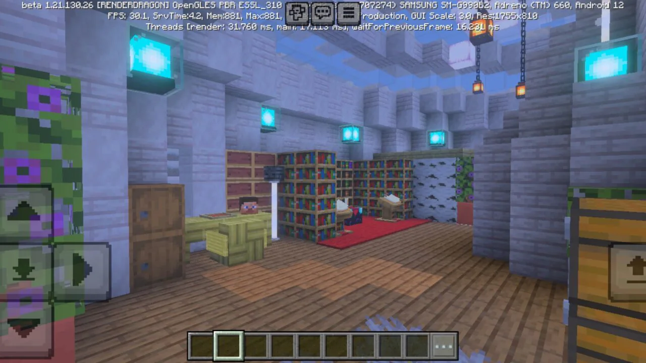 Inside from Survival Igloo House Map for Minecraft PE