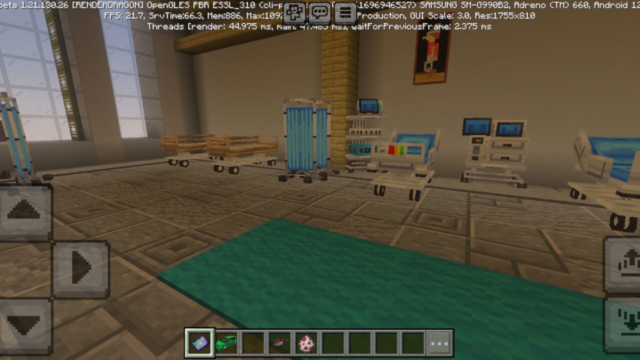 Interior from Hospital Simulator Map for Minecraft PE