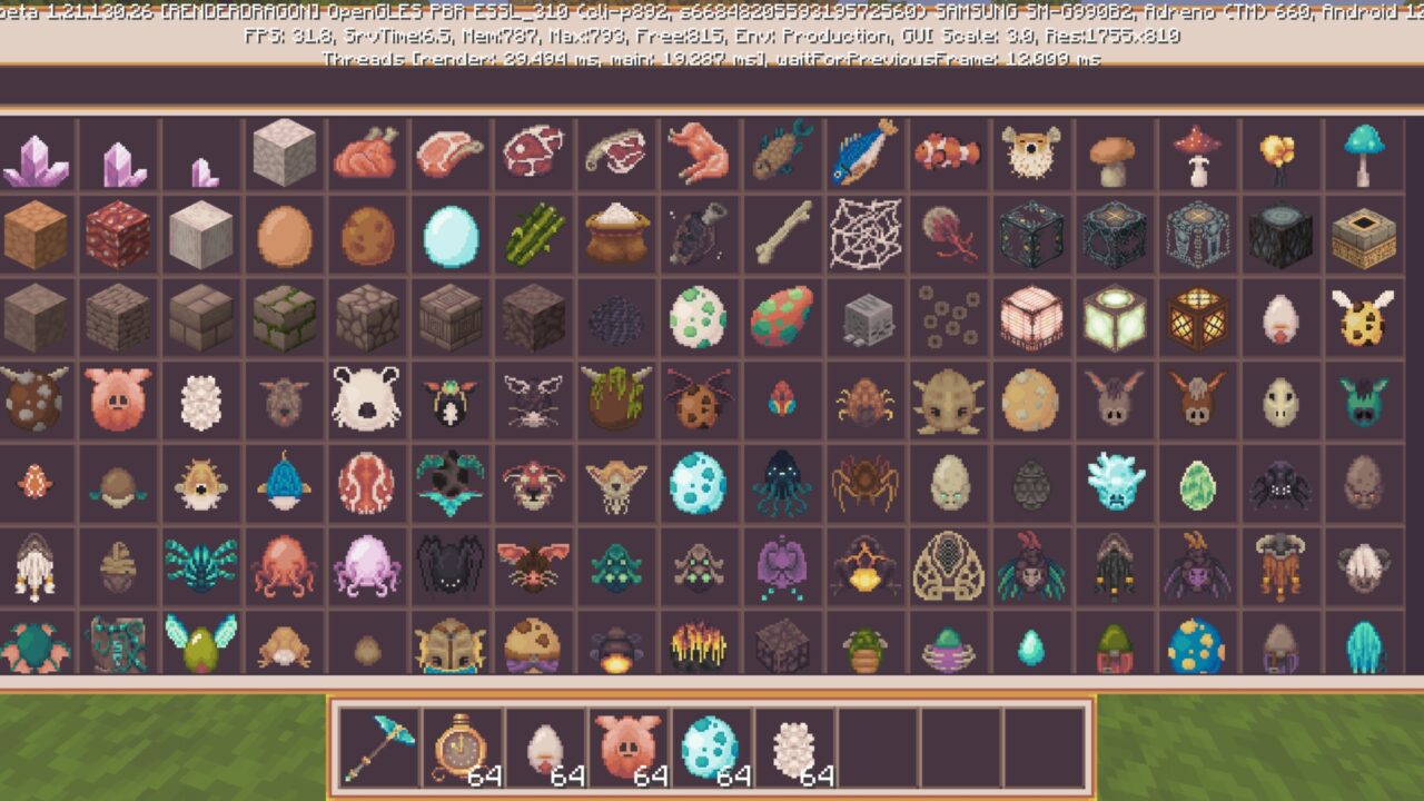 Inventory from Kingdom Texture Pack for Minecraft PE