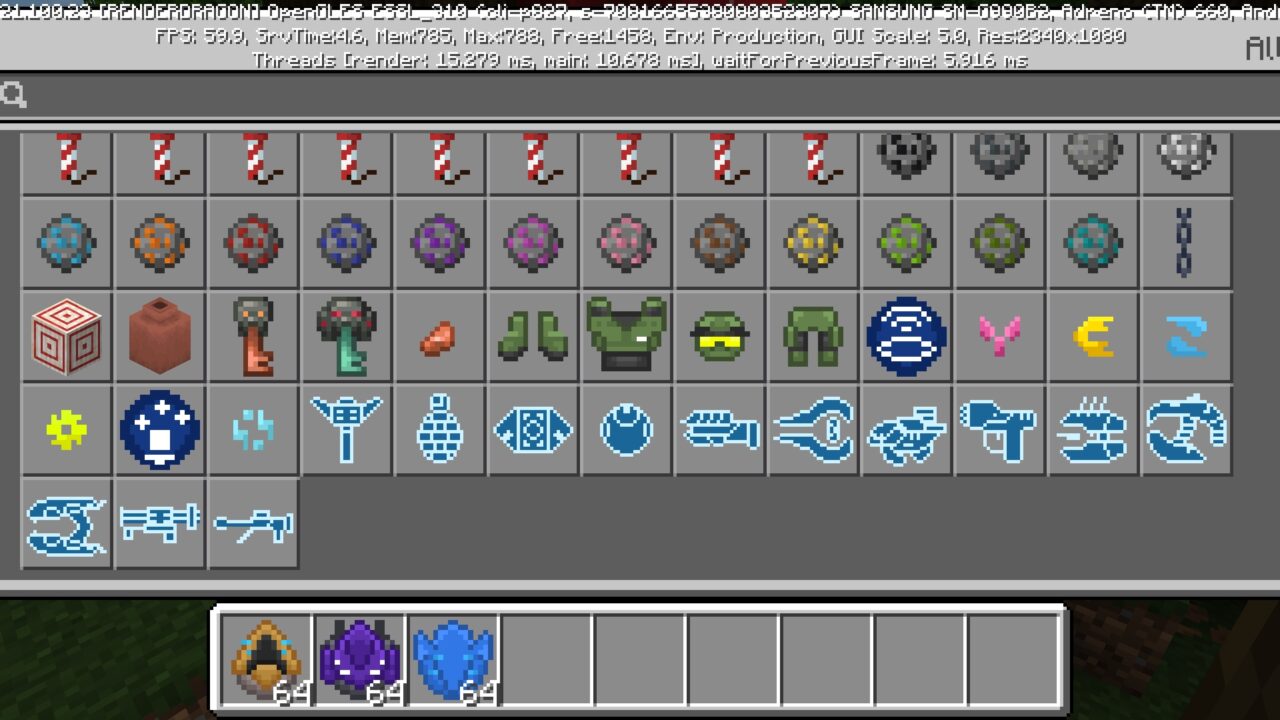 Inventory from SERP HaloBe Mod for Minecraft PE