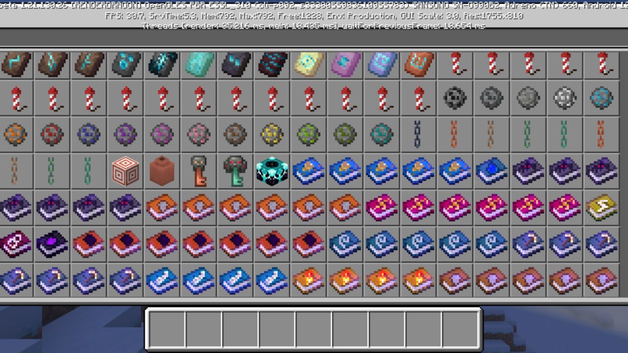 Items from Bewitched Mod for Minecraft PE