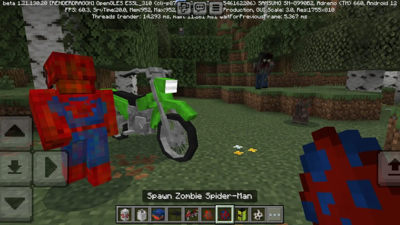 Items from Marvel Zombies Mod for Minecraft PE