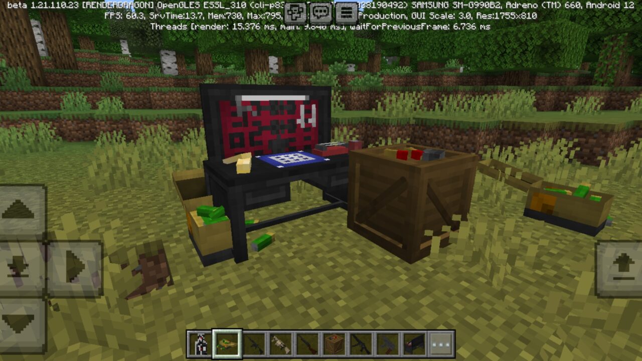Items from Mr Nido Guns Mod for Minecraft PE