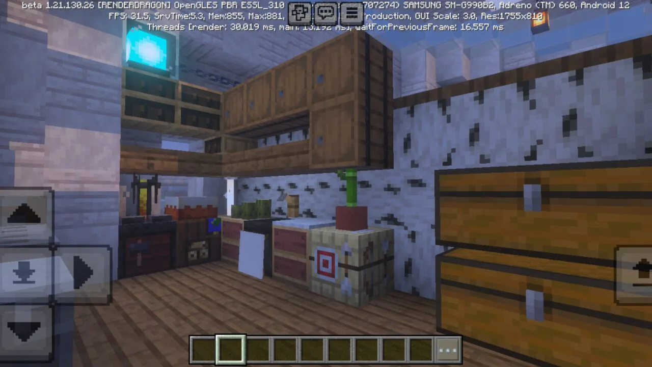 Kitchen from Survival Igloo House Map for Minecraft PE