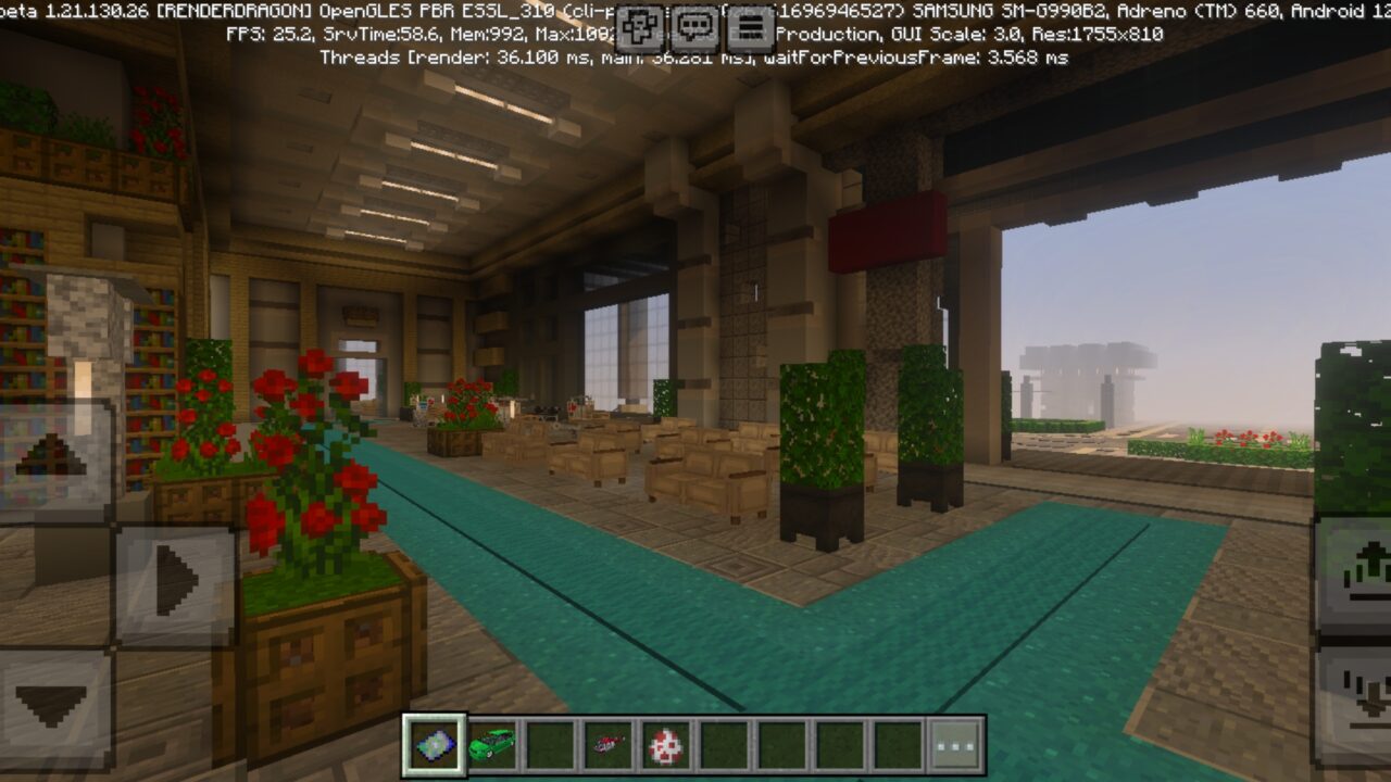 Lobby from Hospital Simulator Map for Minecraft PE