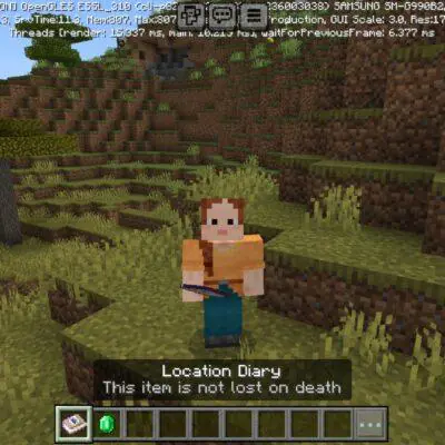 Location Diary Mod for Minecraft PE