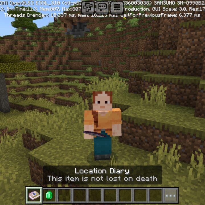 Location Diary Mod for Minecraft PE