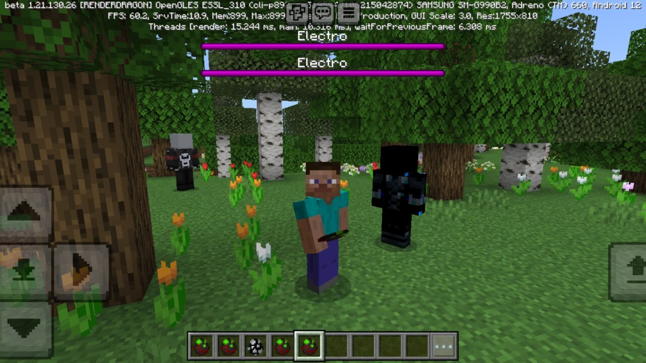 Marvel Spiderman from Spiderman mod in Minecraft PE