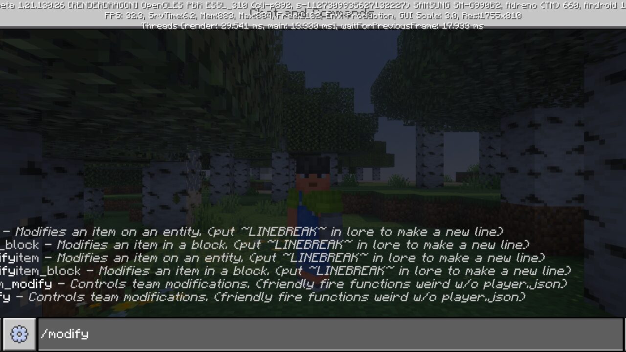 Modify from Java Essentials Mod for Minecraft PE