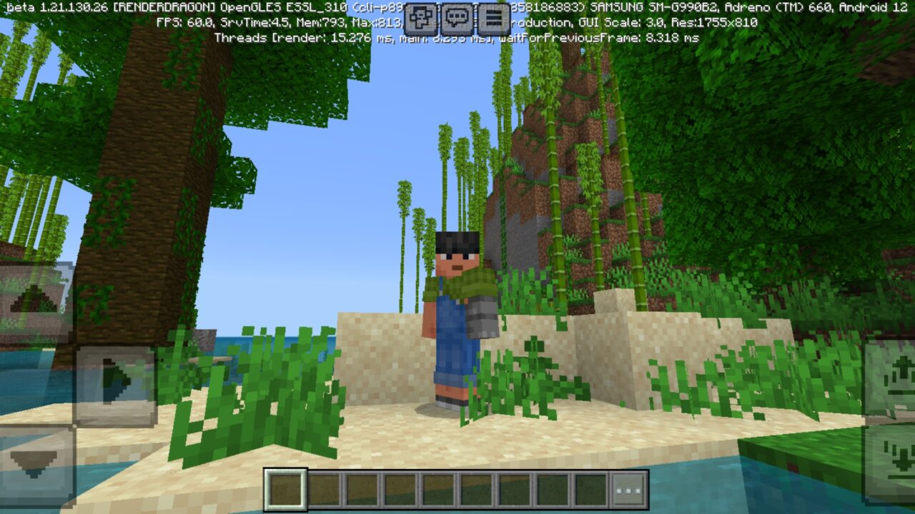 Nature from Realistic Shaders for Minecraft PE