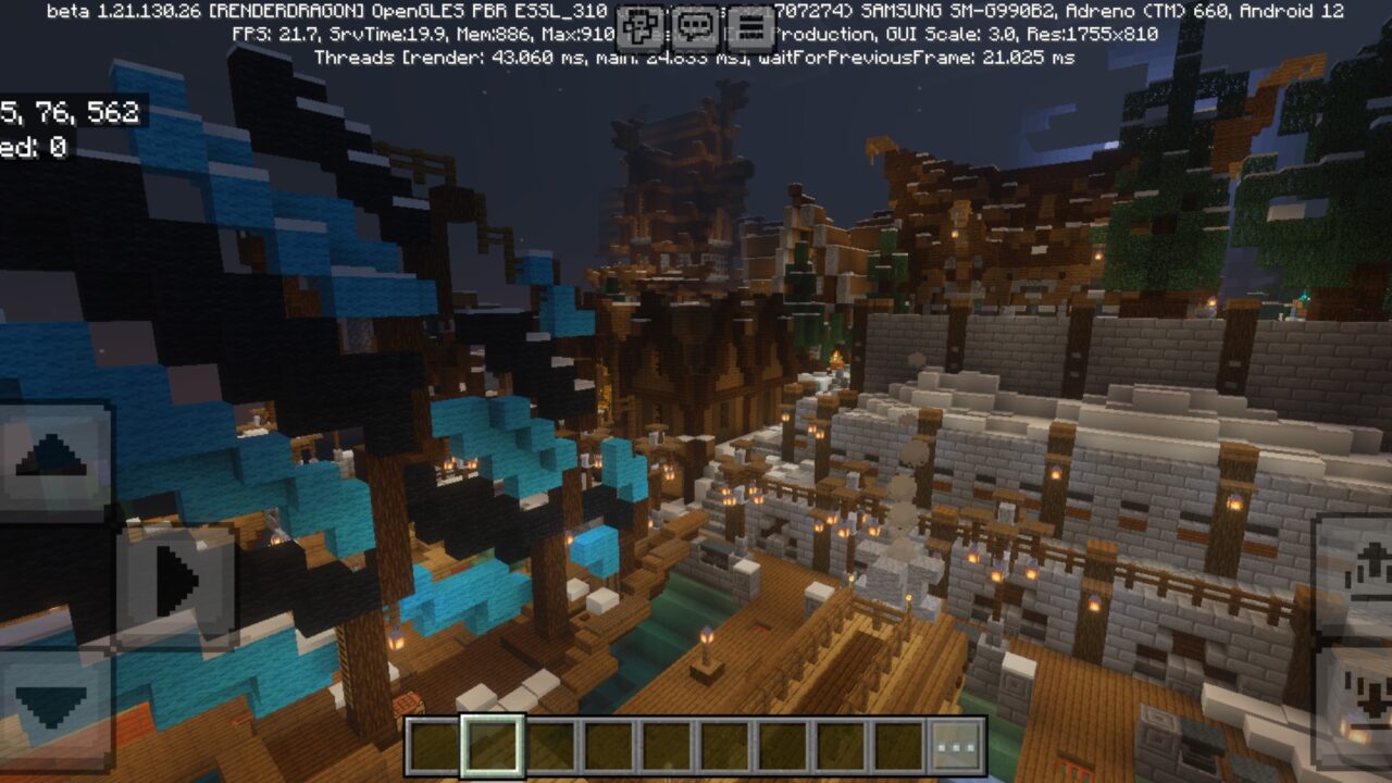 Night from Ice Age Survival Map for Minecraft PE
