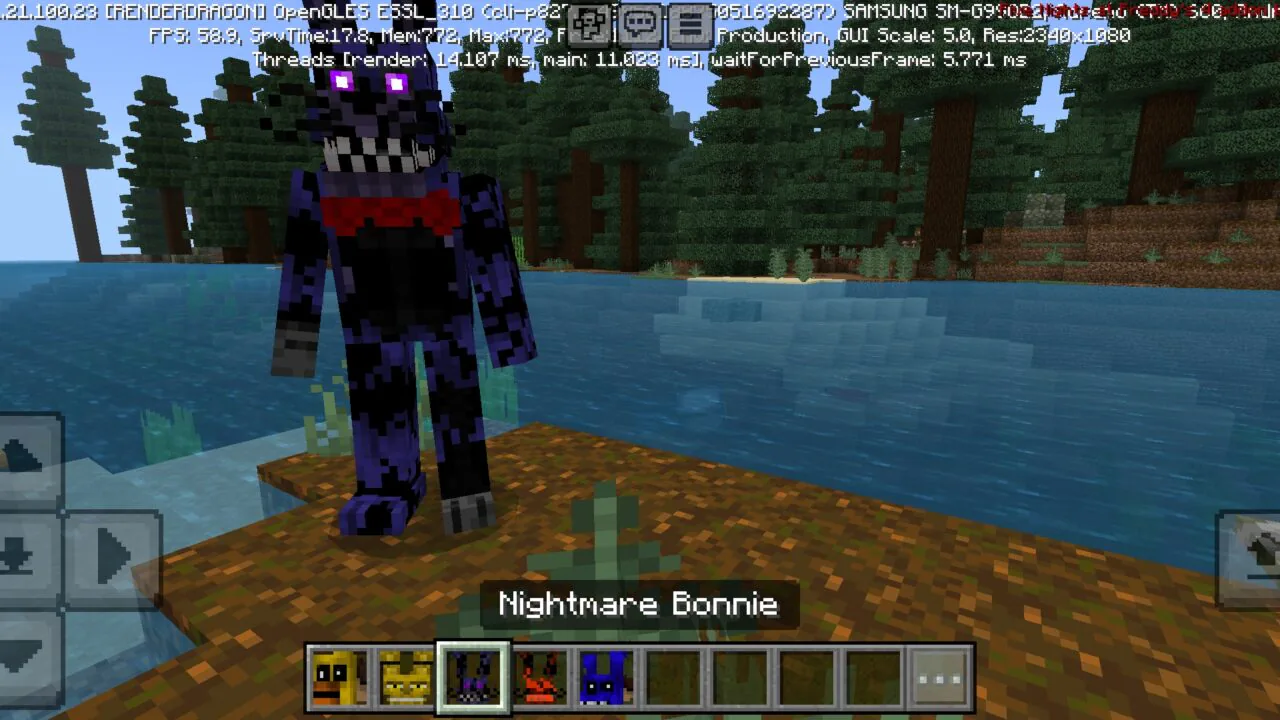 Nightmare from Spring Bonnie Costume Mod for Minecraft PE
