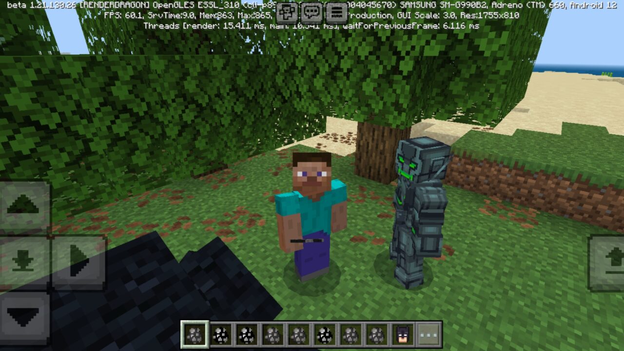 Options from Heroes Vanguard Mod for Minecraft PE