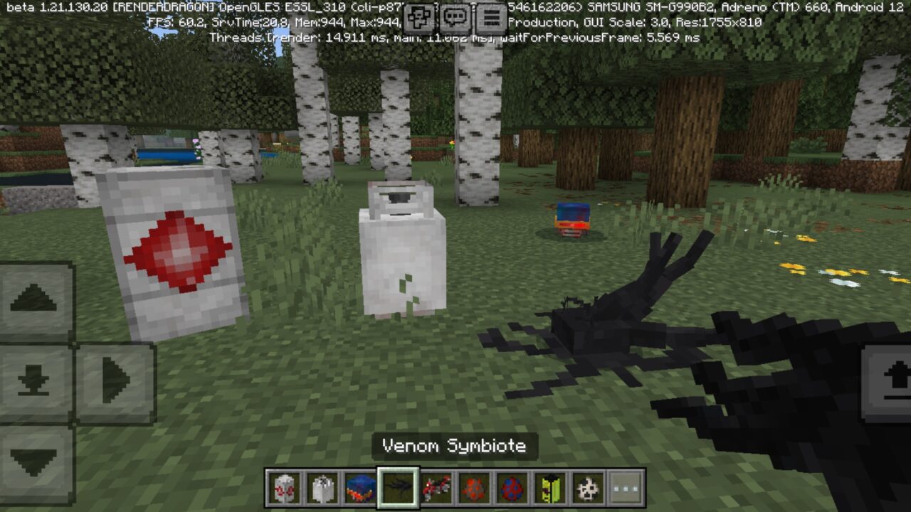 Options from Marvel Zombies Mod for Minecraft PE