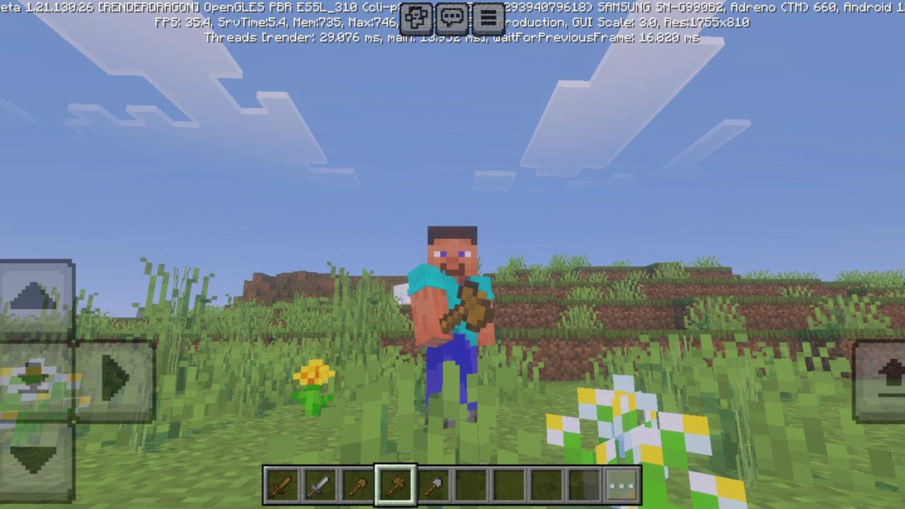 Options from Mini Tools Mod for Minecraft PE
