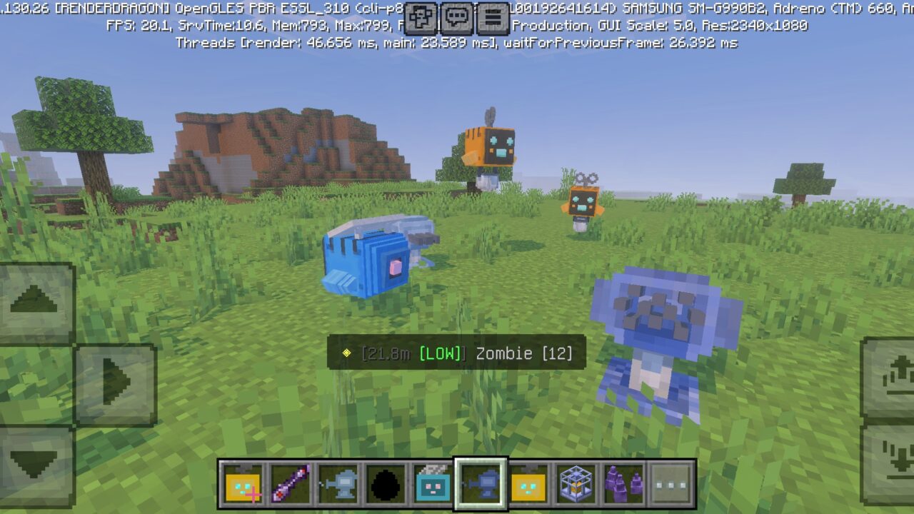 Options from Neo Ecological Craft Mod for Minecraft PE
