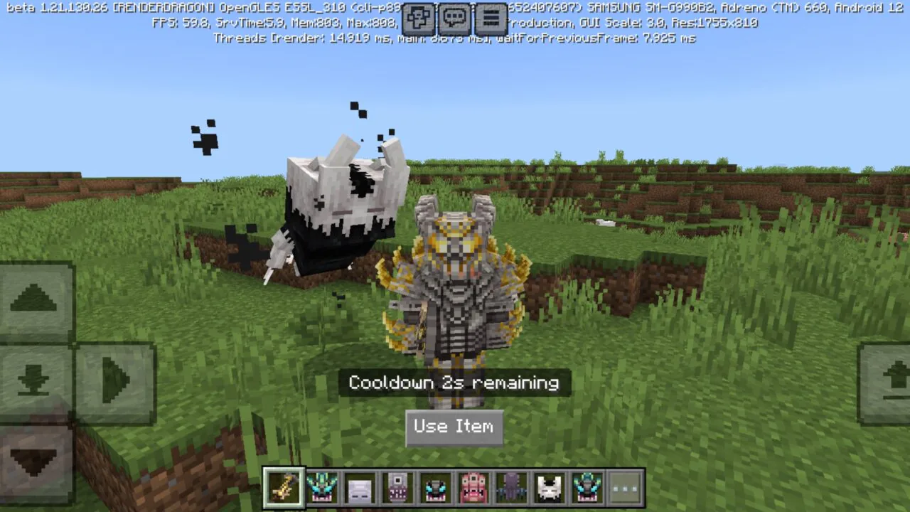 Options from Rise of Horror Mod for Mineraft PE