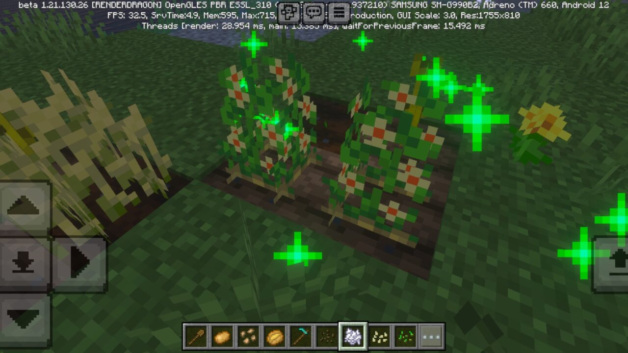 Options from Twilights Flowering Crops Texture Pack for Minecraft PE