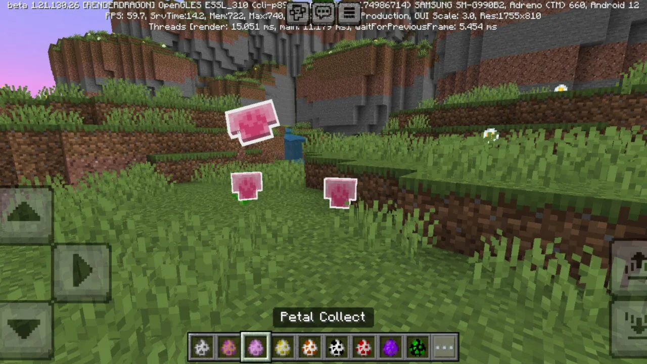 Petal Collect from Vibrant Adventures Map for Minecraft PE