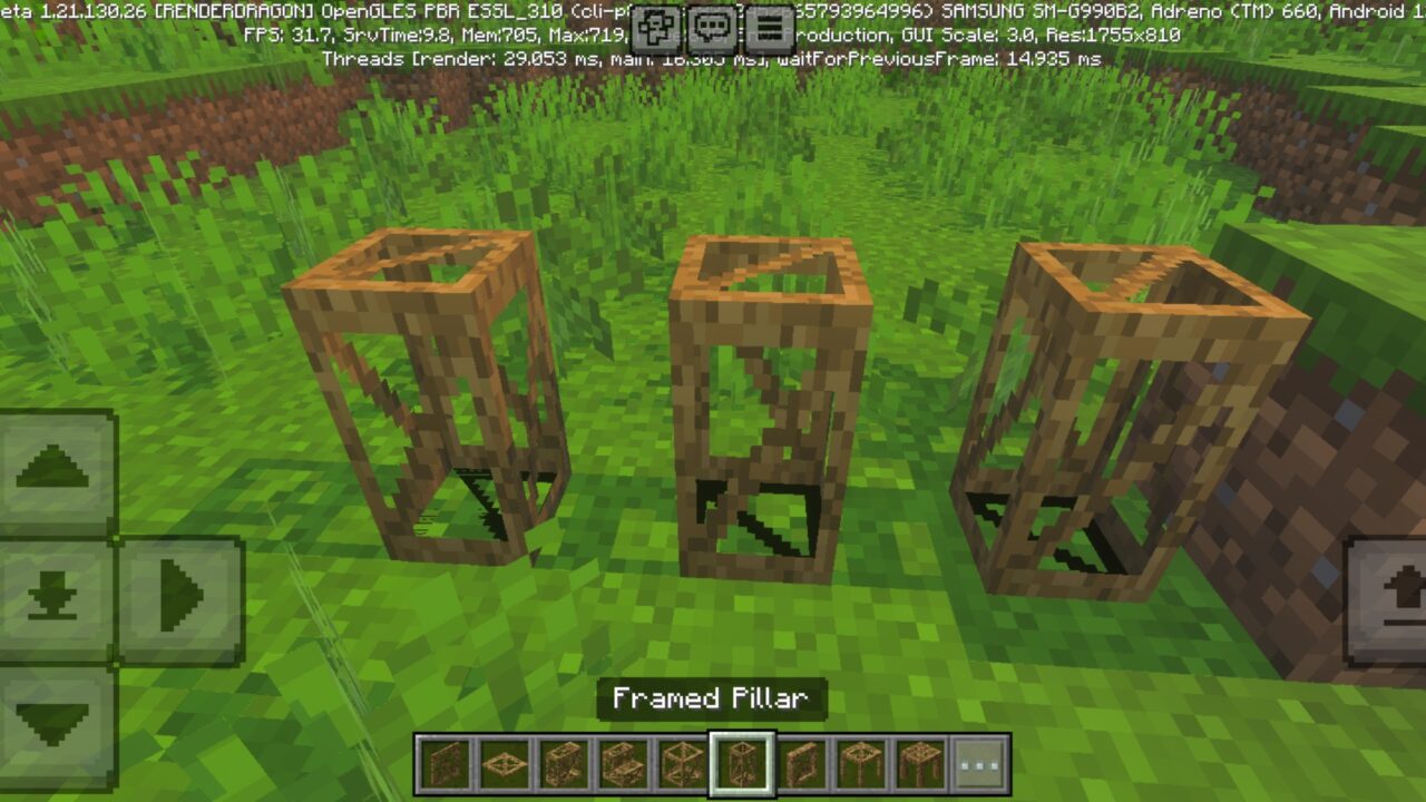 Pillar from Framed Blocks Mod for Minecraft PE