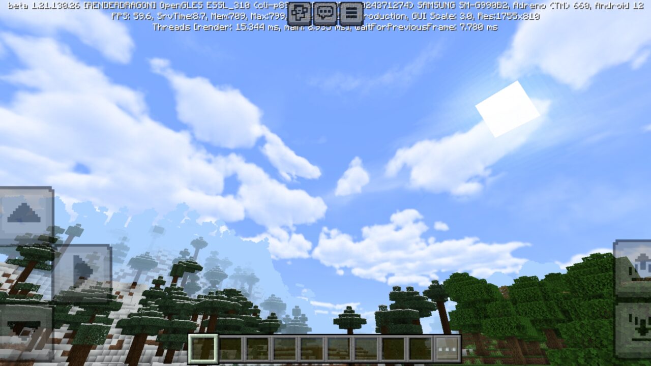 Sky from Luma Shader for Minecraft PE