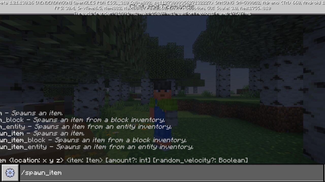 Spawn from Java Essentials Mod for Minecraft PE