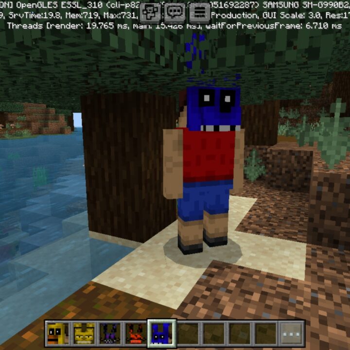 Spring Bonnie Costume Mod for Minecraft PE