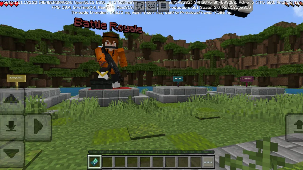 Start from Battle Royale Map for Minecraft PE