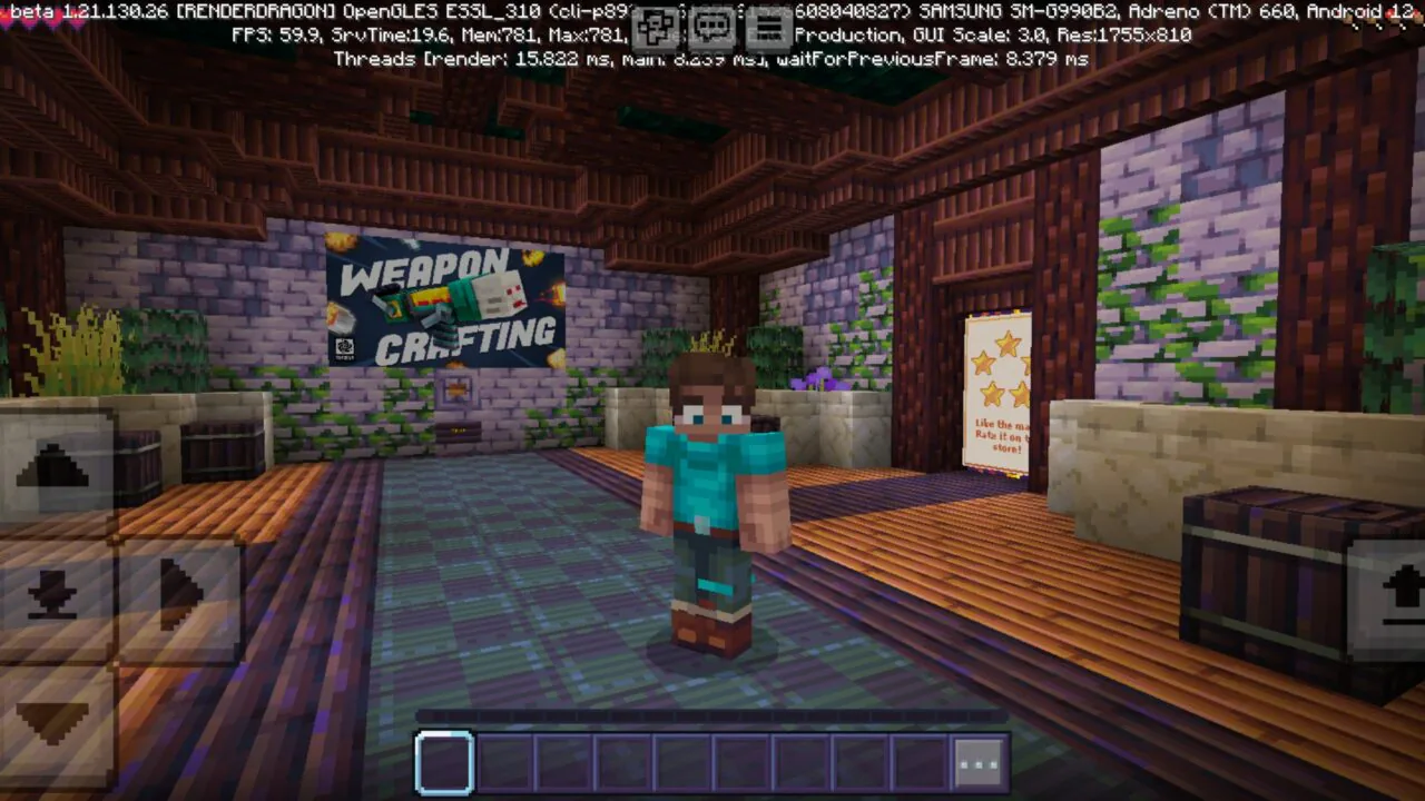 Start from Weapon Crafting Mod for Minecraft PE