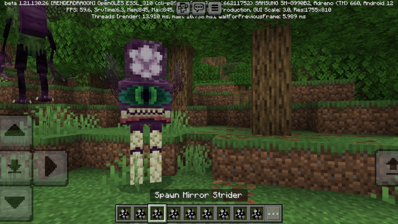 Strider from Mirror Mobs Mod for Minecraft PE