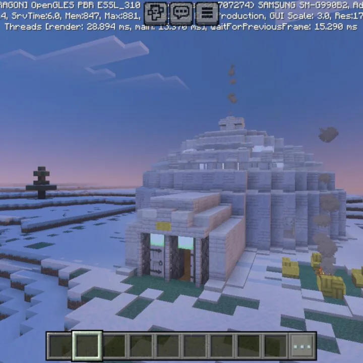 Survival Igloo House Map for Minecraft PE