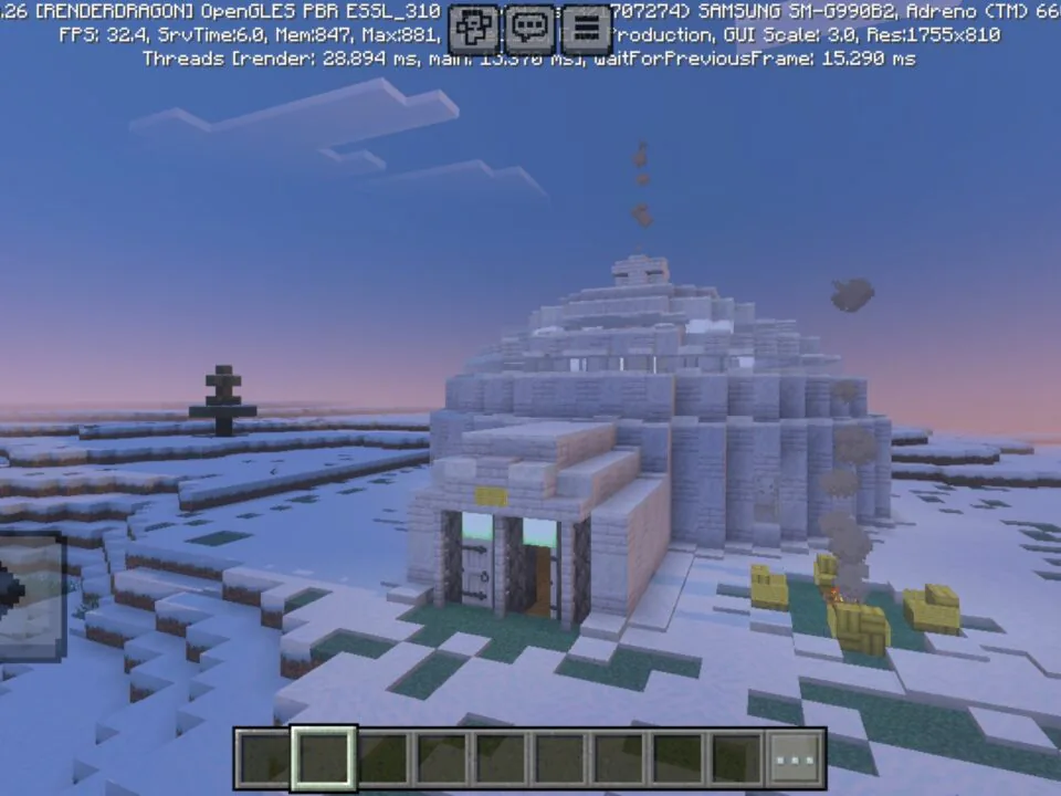 Survival Igloo House Map for Minecraft PE