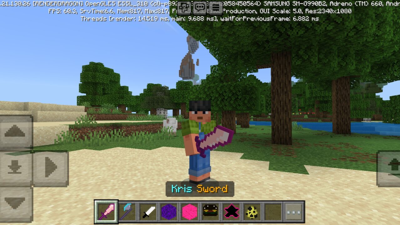 Sword from Itemrune Mod for Minecraft PE