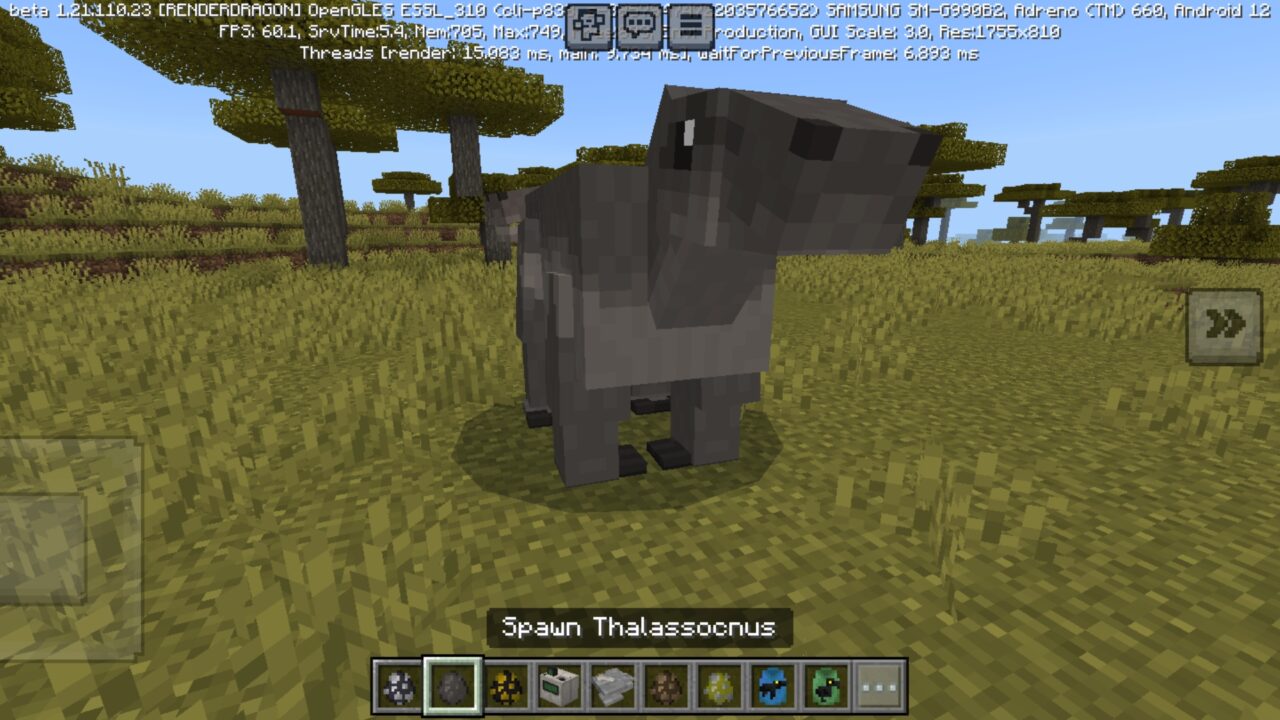 Thalassocnus from Fossil Record Mod for Minecraft PE