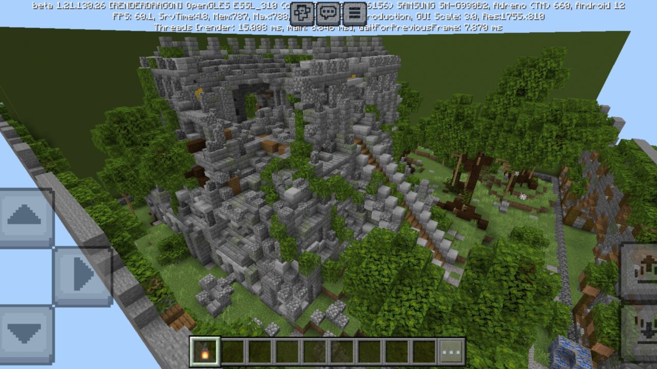 Top View from Wall Map for Minecraft PE