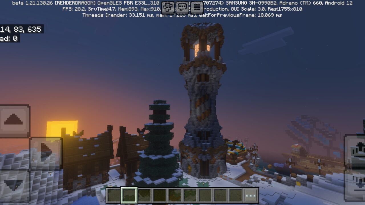Tower from Ice Age Survival Map for Minecraft PE