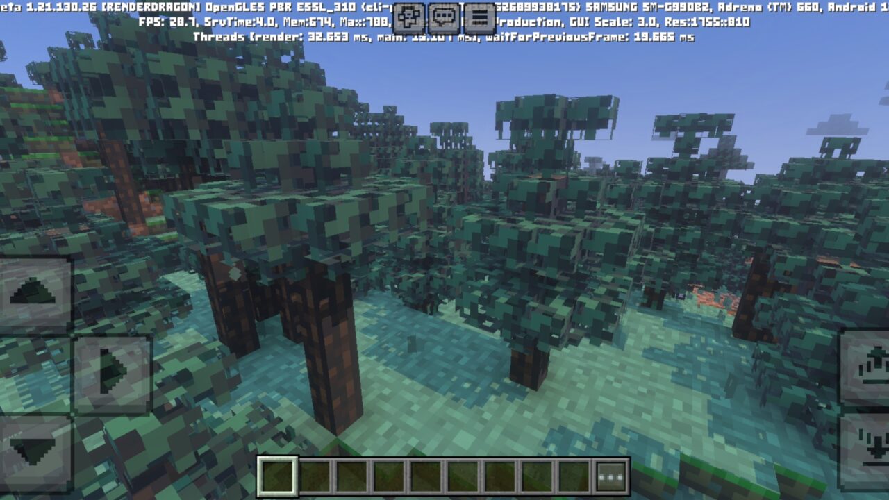 Trees from 2 x 2 Texture Pack for Minecraft PE