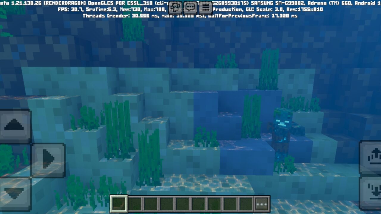 Underwater from 2 x 2 Texture Pack for Minecraft PE